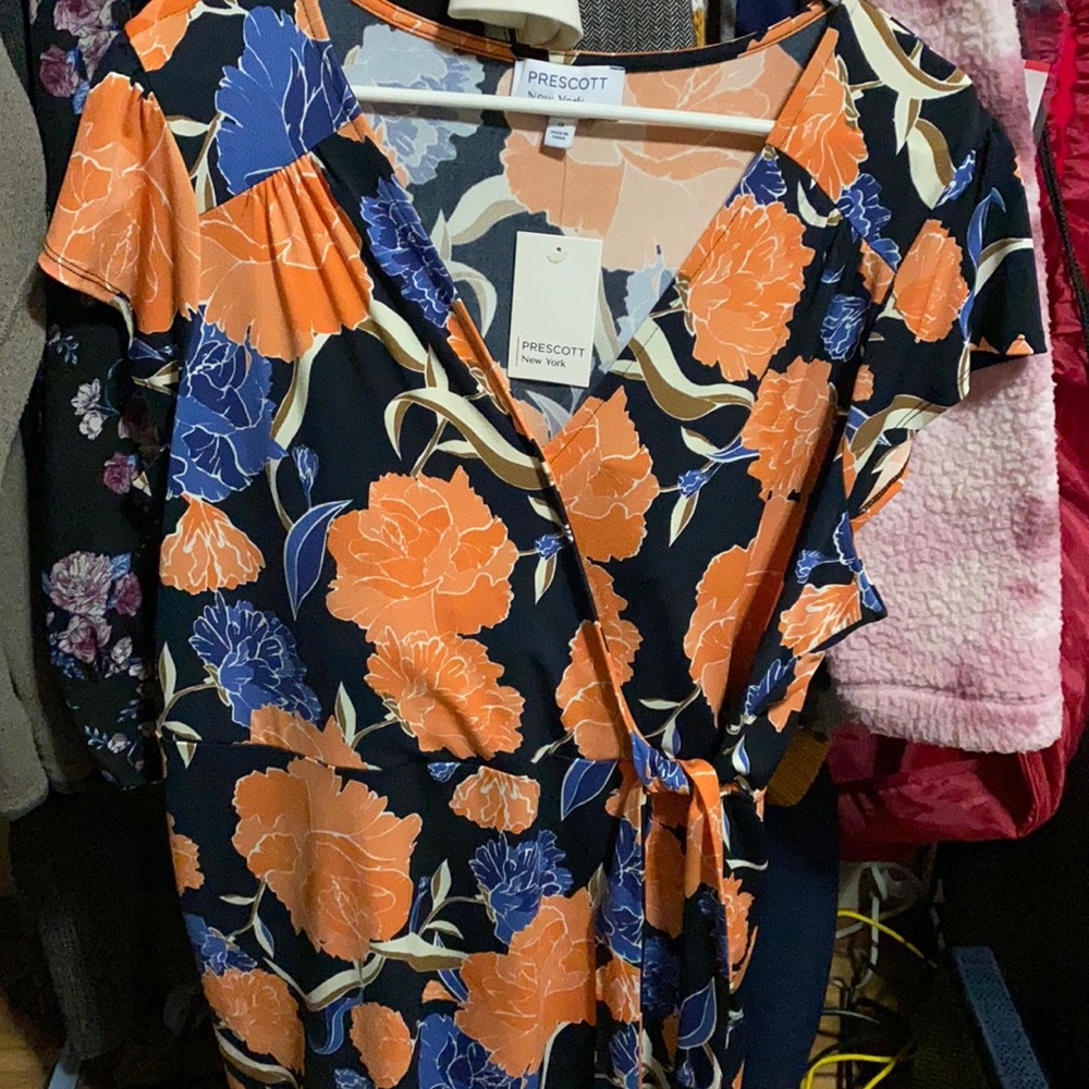 Multicolor Floral Side Tie Top